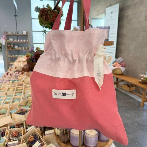 Shopper in Lino - Linea fior di pesco